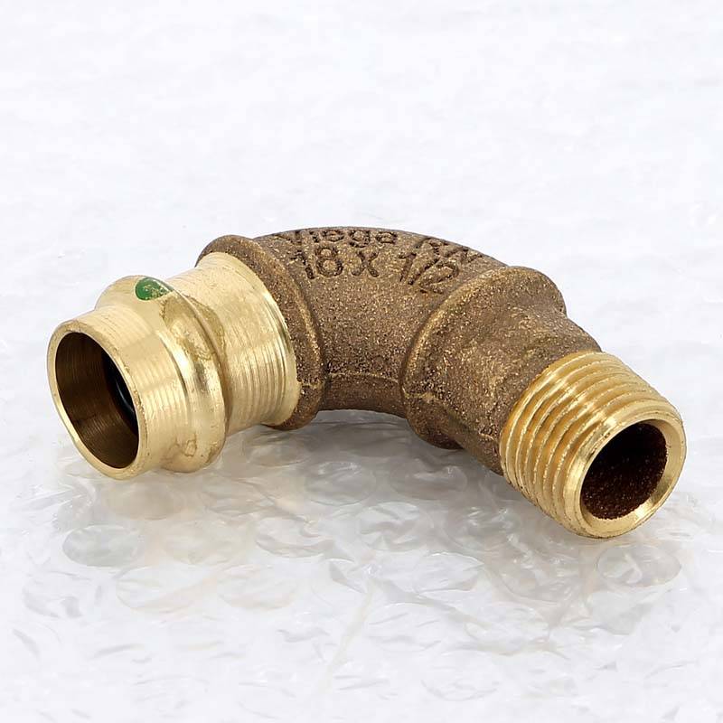 Угол 90° пресс-НР Viega Sanpress бронзовый 18x1/2 281205