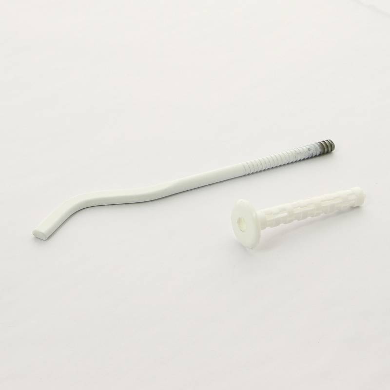 Кронштейн штыревой плоский Uni-Fitt 7х180 мм белый с дюбелем 870W0718