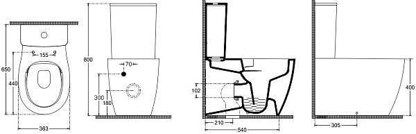 Чаша напольного унитаза Allen Brau Fantasy белый 4.11009.20