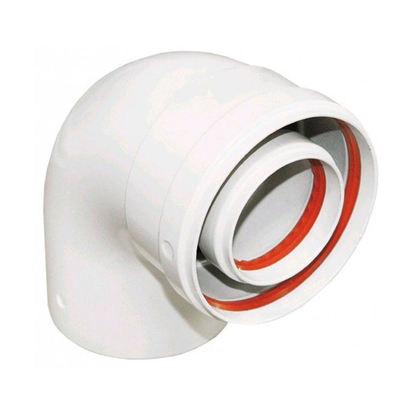 Колено коаксиальное BAXI 60/100 90° полипропиленовое для конденсационных котлов KHG71405911