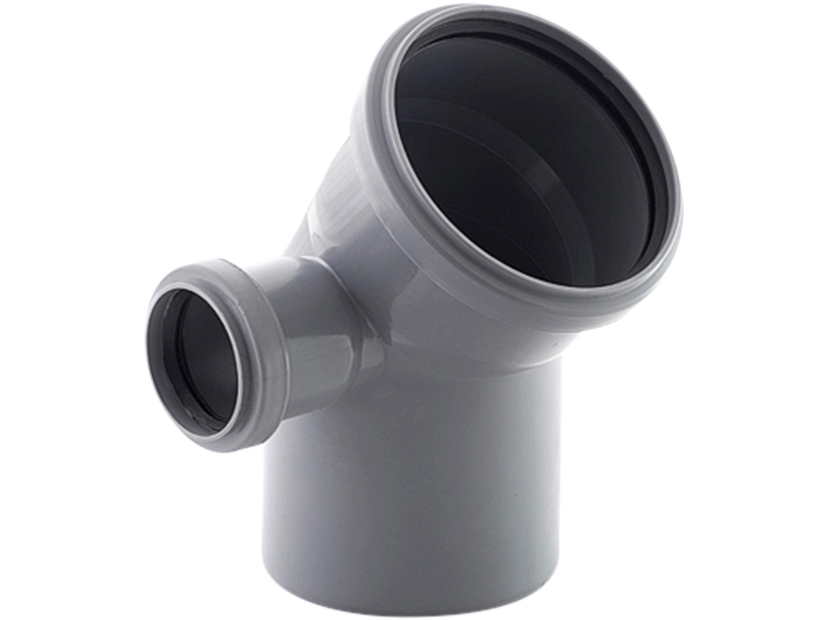 Отвод канализационный РТП 110/50 мм 45° левый НС-1154146