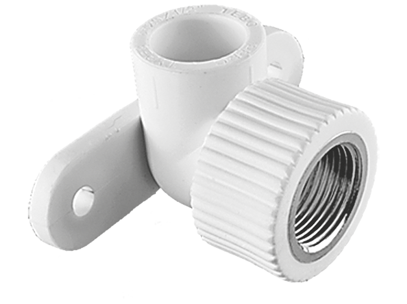 Угольник TEBO PP-R комбинированный с креплением 25x1/2 НР 1309164