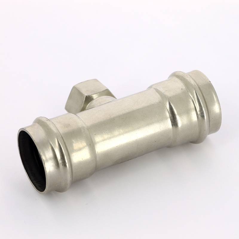 Тройник пресс IBP B-Press Inox 35x1/2x35 мм нержавеющая сталь PS4130G0350435