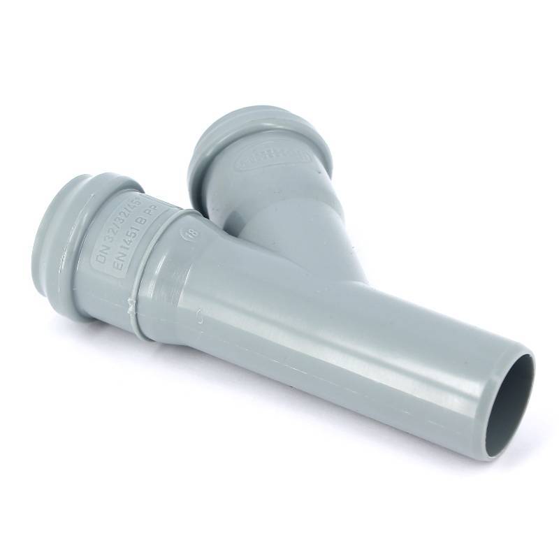 Тройник канализационный Sinikon Стандарт 32x32 мм 45° 508001.R