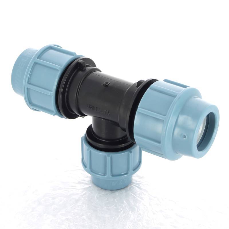 Тройник обжимной для ПНД труб Unidelta 32 мм 1005032000