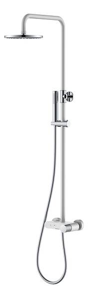 Душевая стойка Boheme Stick с верхним душем 30х57х112.5 см белый/хром 128-WCR