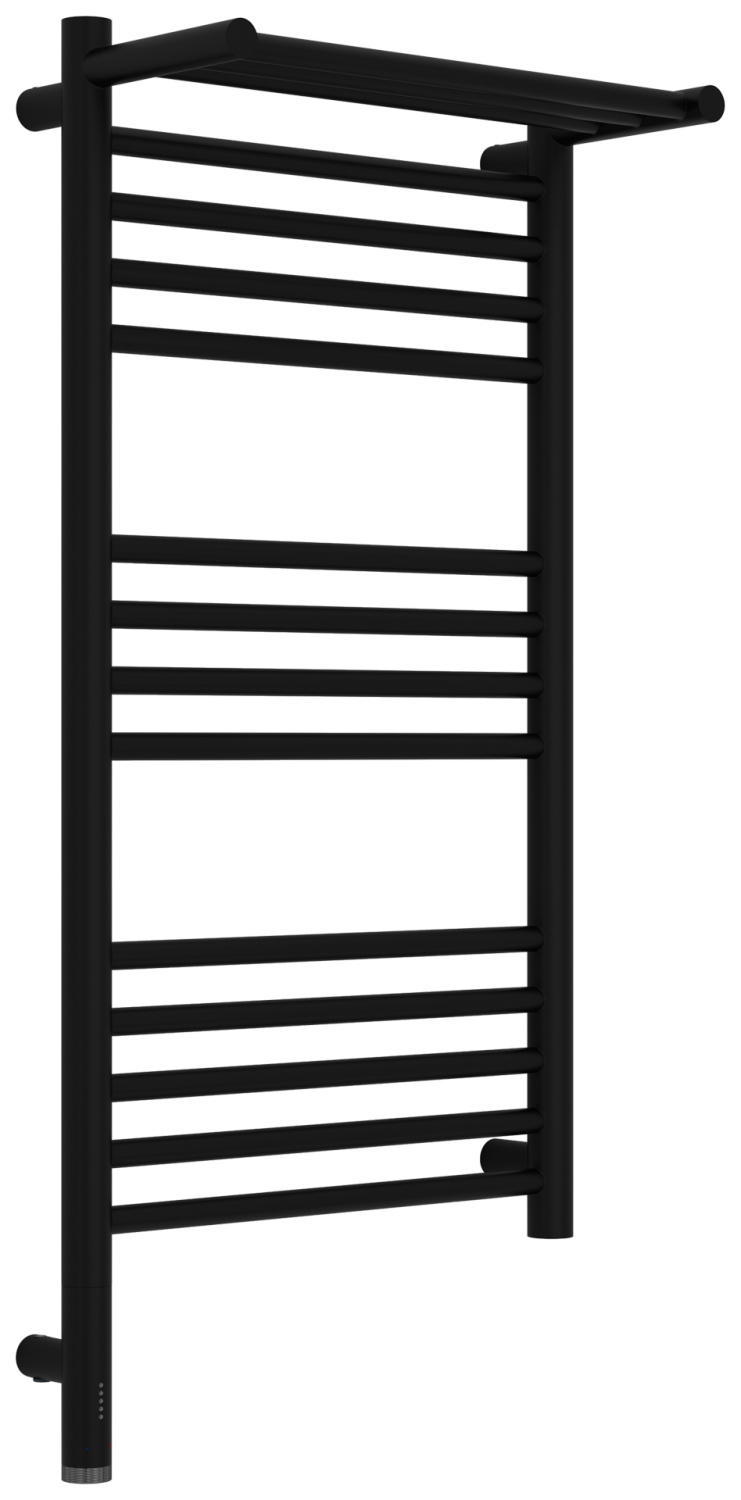 Полотенцесушитель электрический Сунержа Богема 3.1 с 1 полкой 40х80 см левый черный матовый 31-6006-8040