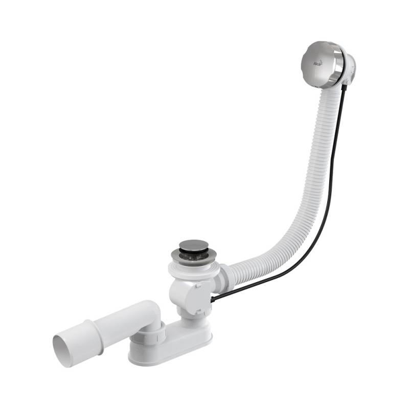 Слив-перелив для ванны Alcaplast A55K-80-RU-01 полуавтомат 40/50х800 мм хром A55K-80-RU-01