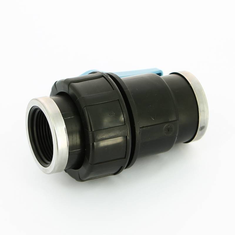 Кран компрессионный Unidelta ВВ 1 1/4 дюйма для труб ПНД 1073005005001