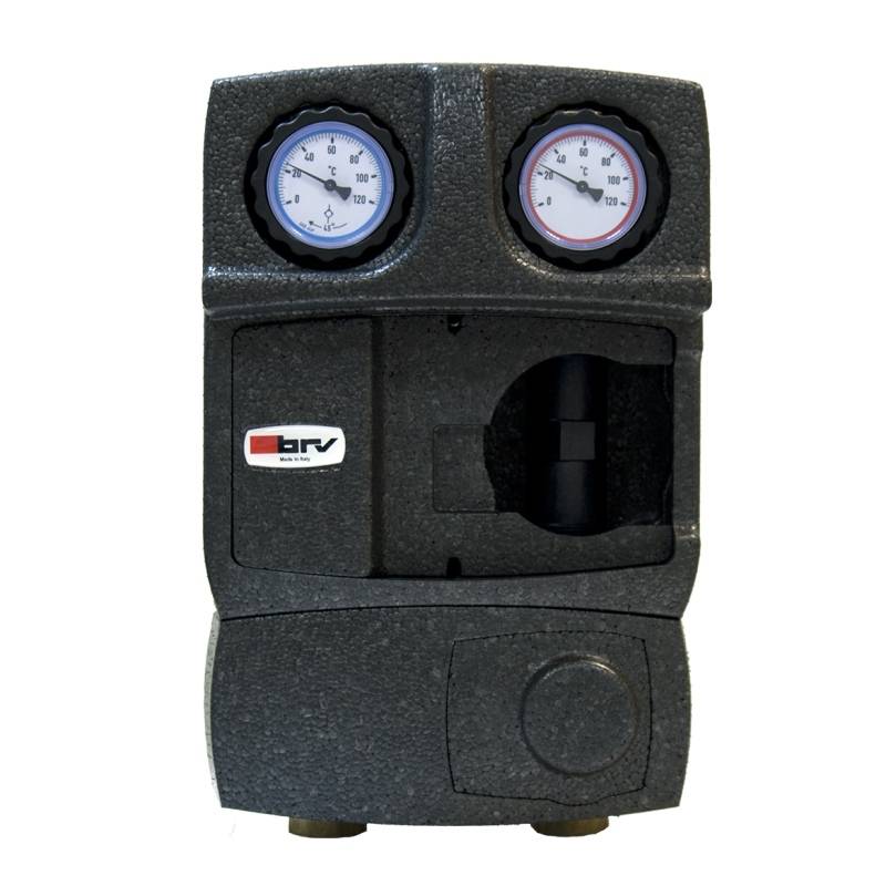 Насосно-смесительная группа Uni-Fitt DN25 с трехходовым клапаном и сервоприводом без насоса 493B2500