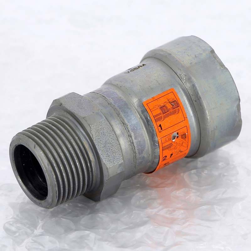 Муфта пресс с наружной резьбой Viega Megapress 3/4 оцинкованная сталь 695286