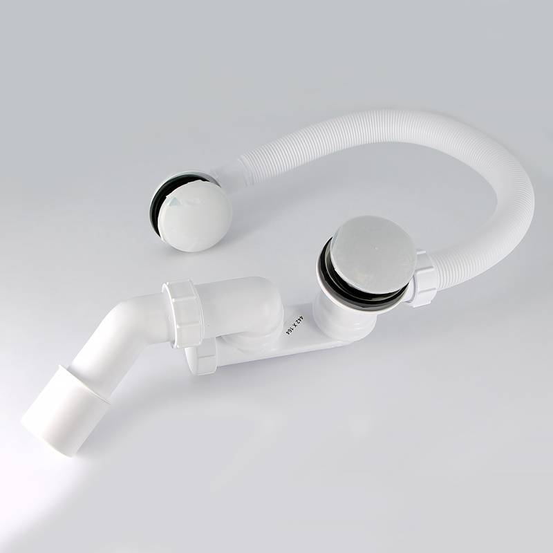 Слив-перелив для ванны McAlpine L 500 мм x 34 мм пробка-кнопка хром MRB8CB