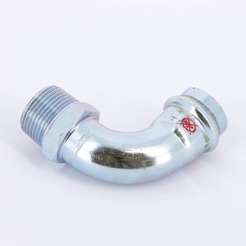 Угольник пресс с наружной резьбой IBP Bänninger B Press Carbon 22 x 3/4 оцинкованная сталь PC4001G0220600