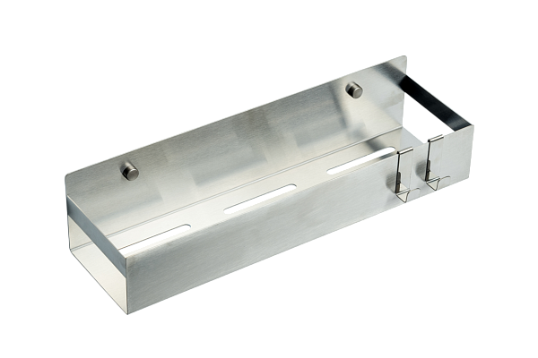 Полочка-корзинка Boheme Q прямоугольная подвесная с 2 крючками gun metal 10965-GM