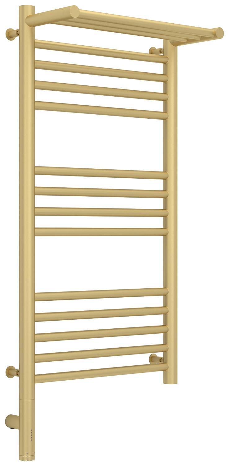 Полотенцесушитель электрический Сунержа Богема 3.0 с 1 полкой 432x924 мм левый матовая шампань 022-5806-8040