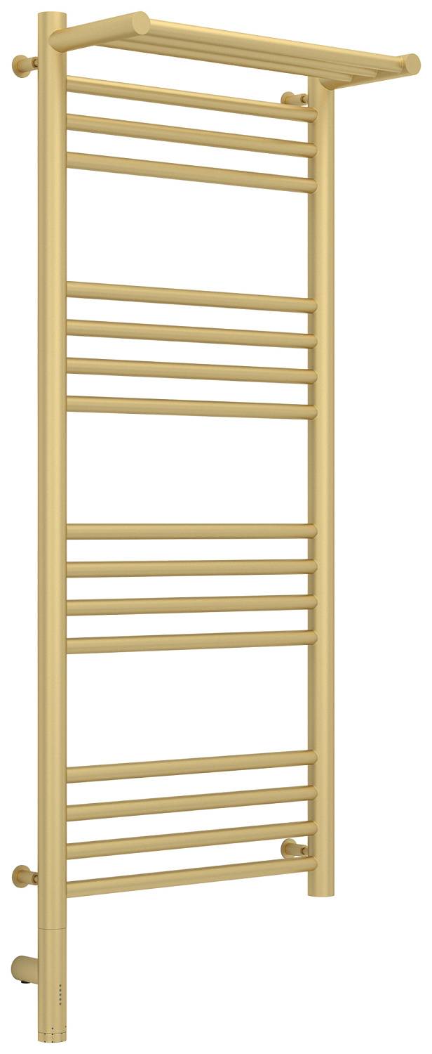 Полотенцесушитель электрический Сунержа Богема 3.0 с 1 полкой 43.2x112.4 см левый матовая шампань 022-5806-1040