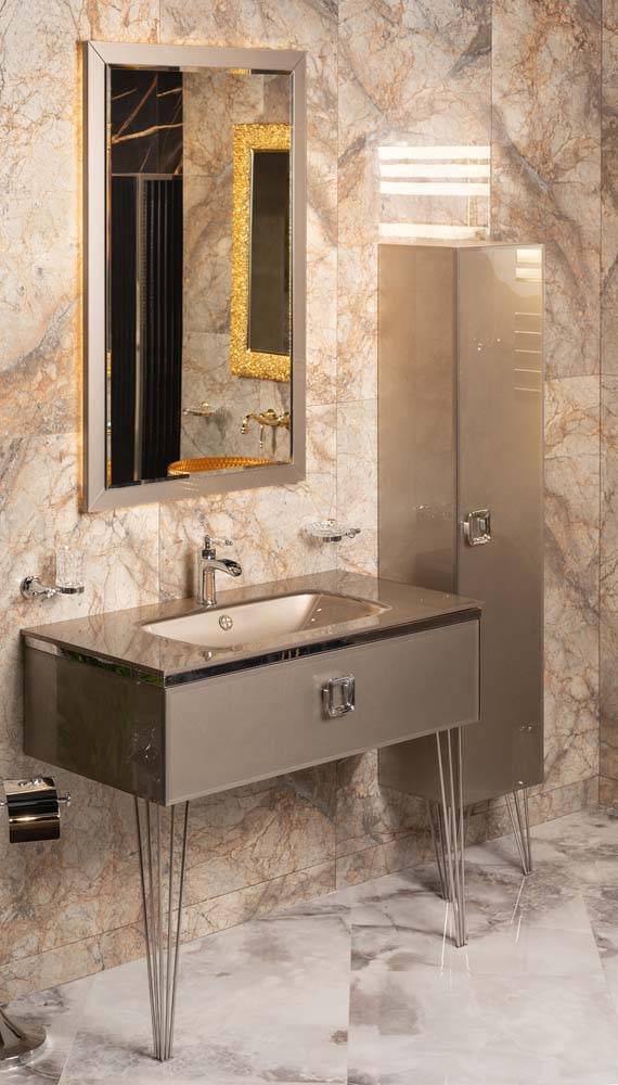 Тумба подвесная Armadi Art Lucido 104х55х30 см коричневая 770-080-D