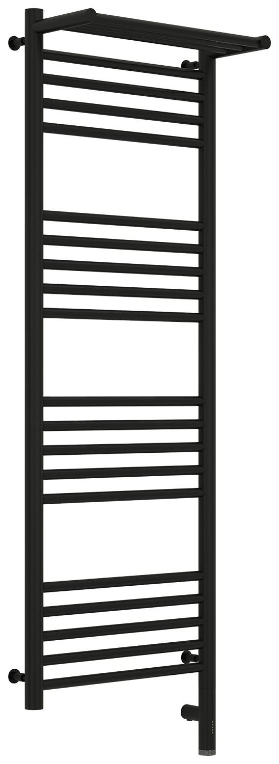 Полотенцесушитель электрический Сунержа Богема 3.0 с 1 полкой 40x120 см правый матовый черный 31-5807-1240