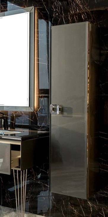 Шкаф-пенал подвесной Armadi Art Lucido 35х40х150 см графит 772-GR