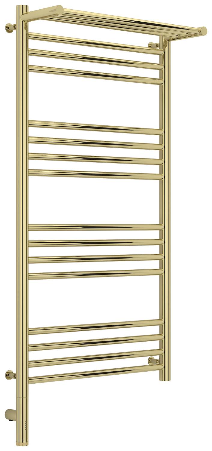 Полотенцесушитель электрический Сунержа Богема 3.0 с 1 полкой 532x1124 мм левый шампань 020-5806-1050