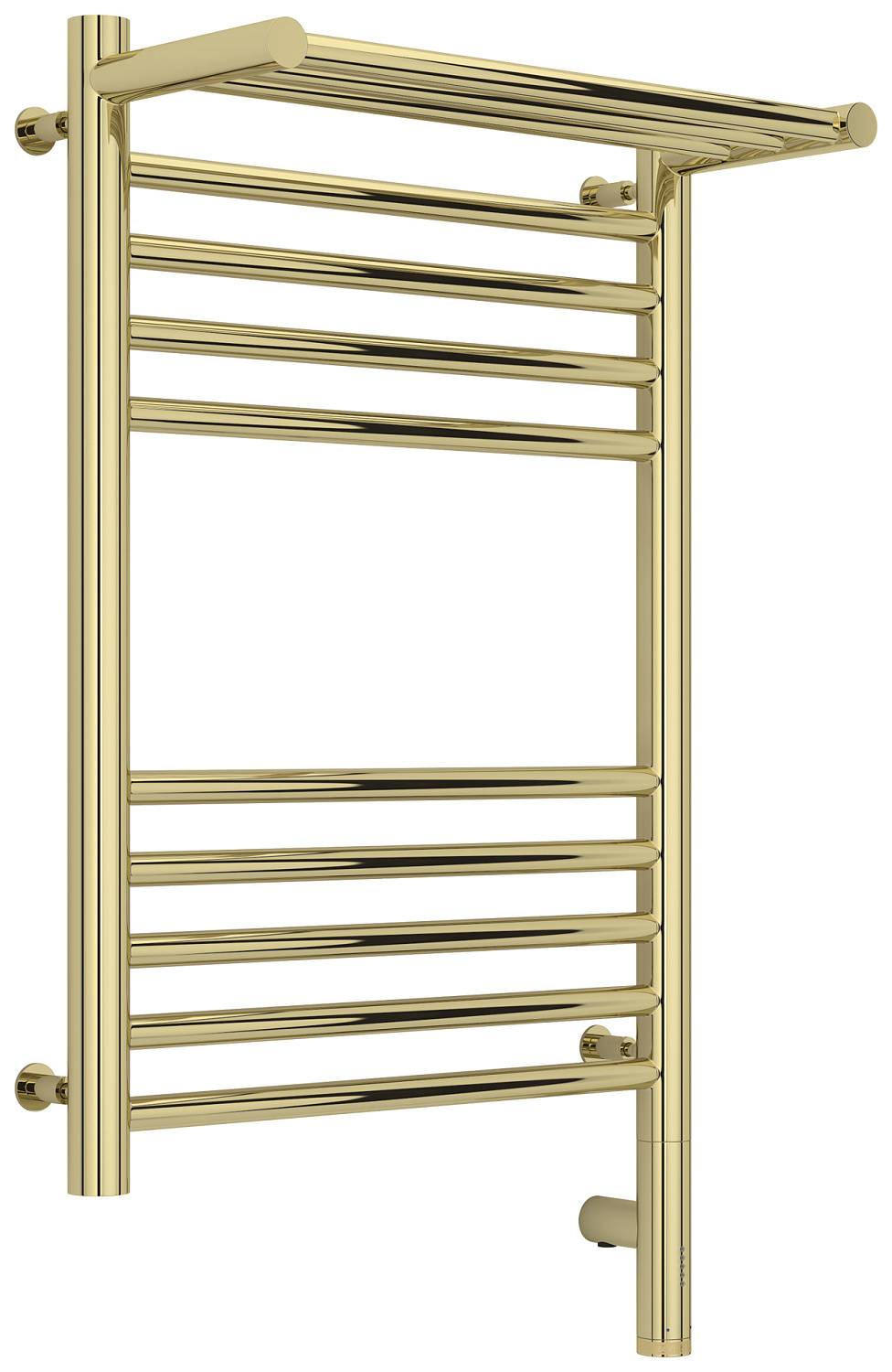 Полотенцесушитель электрический Сунержа Богема 3.0 с 1 полкой 432x724 мм правый шампань 020-5807-6040