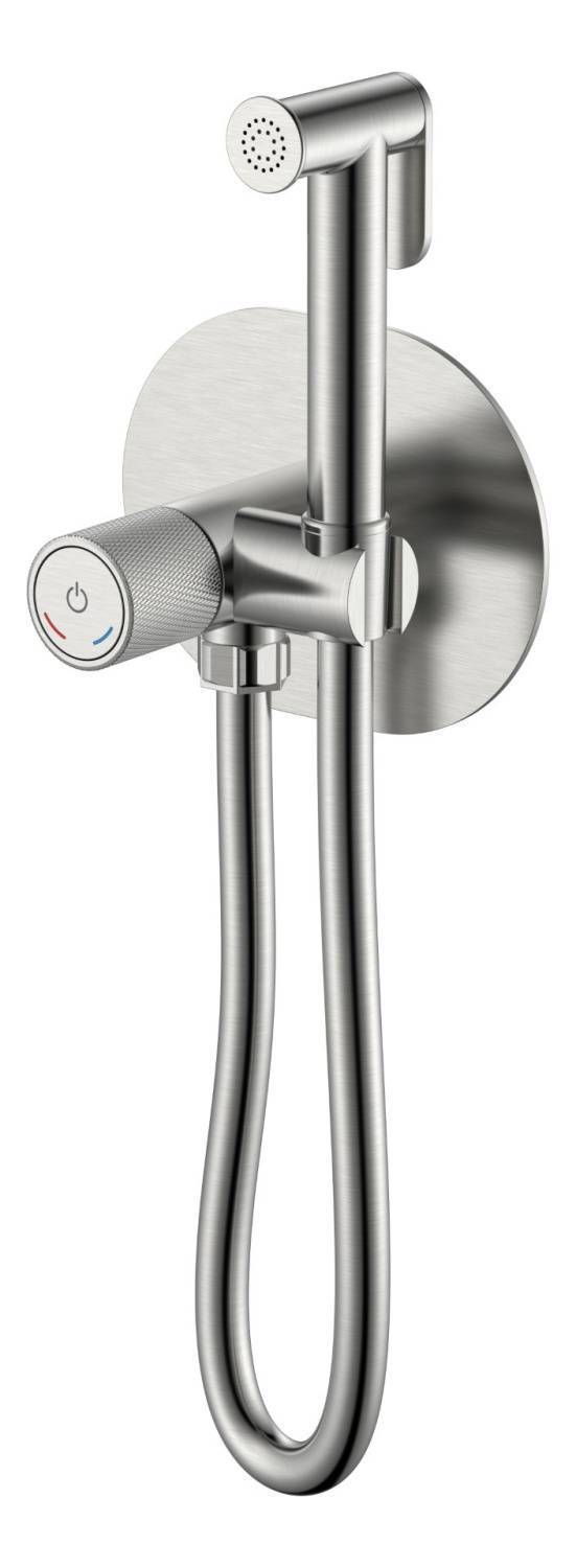 Гигиенический душ со смесителем и встроенной частью Boheme Tech шланг 120 см nickel brush 157-NB