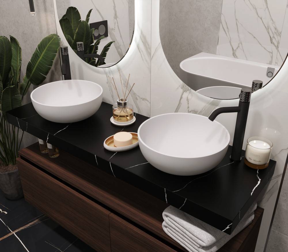 Столешница Armadi Art Flat 141х46х7 см nero 869-140-NM