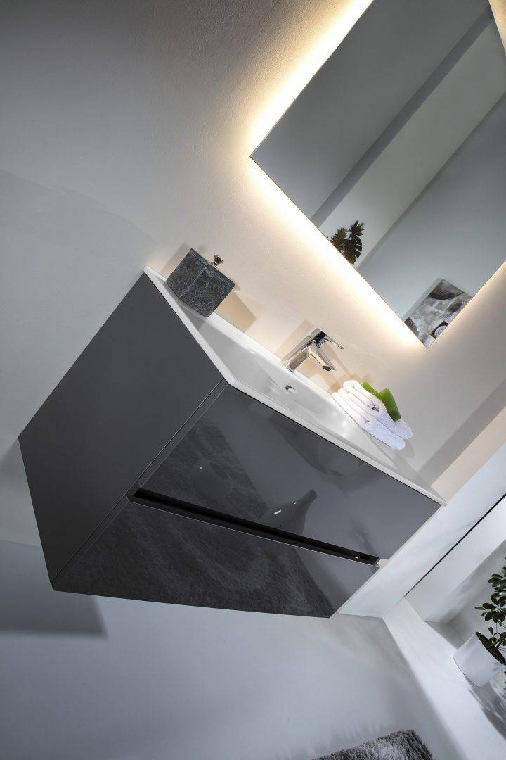 Тумба подвесная Armadi Art Vallessi 100х46х53 см антрацит глянец 837-100-A glossy