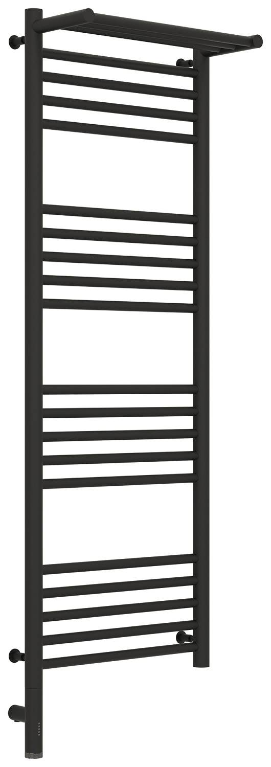 Полотенцесушитель электрический Сунержа Богема 3.0 с 1 полкой 432x1324 мм левый темный титан муар 15-5806-1240
