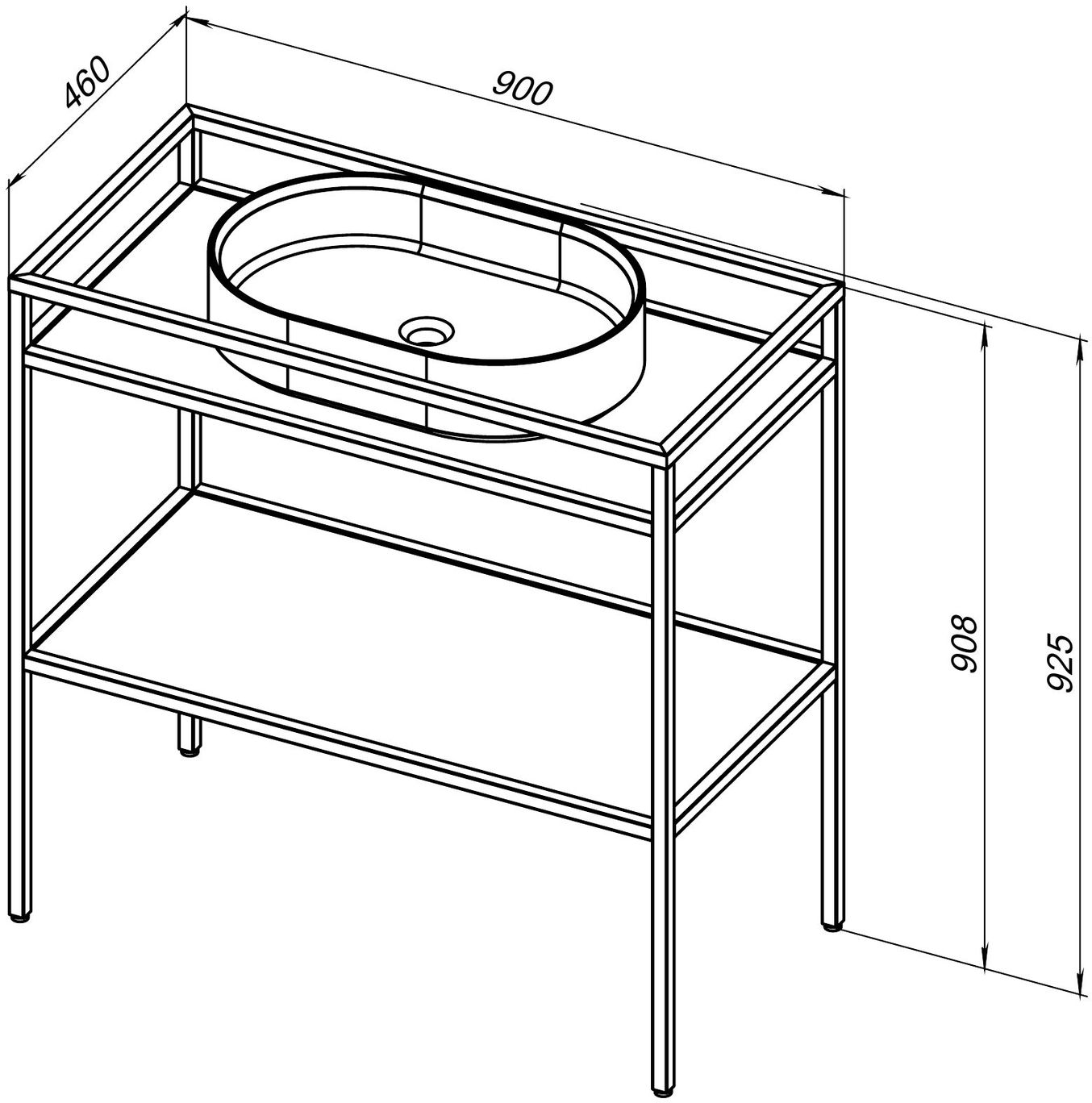 Консоль под раковину Allen Brau Liberty 90 см подвесная латунь браш 1.33004.03