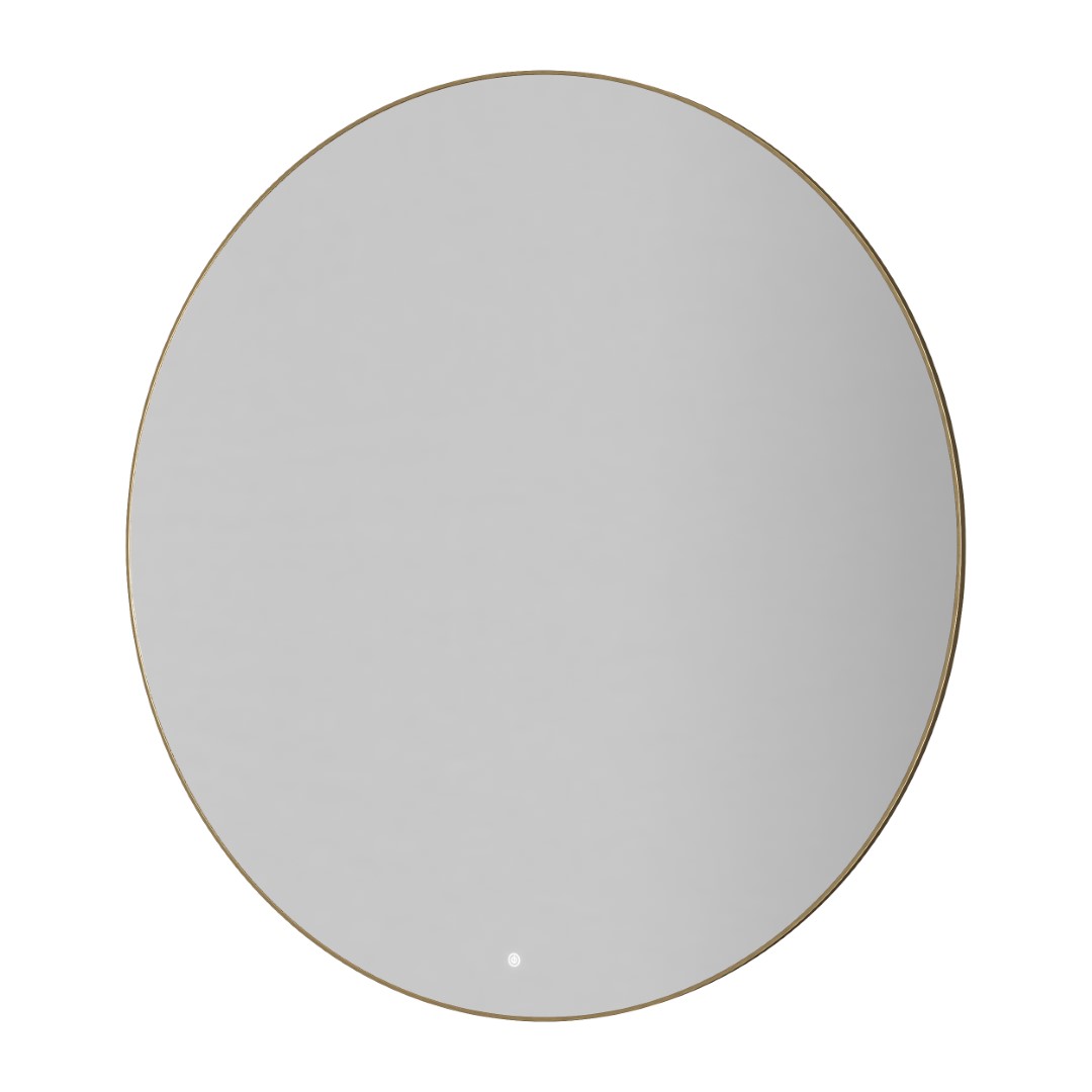 Зеркало круглое Boheme с LED-подсветкой, сенсором и антизапотеванием 120x120 см матовое золото 545-120-MG