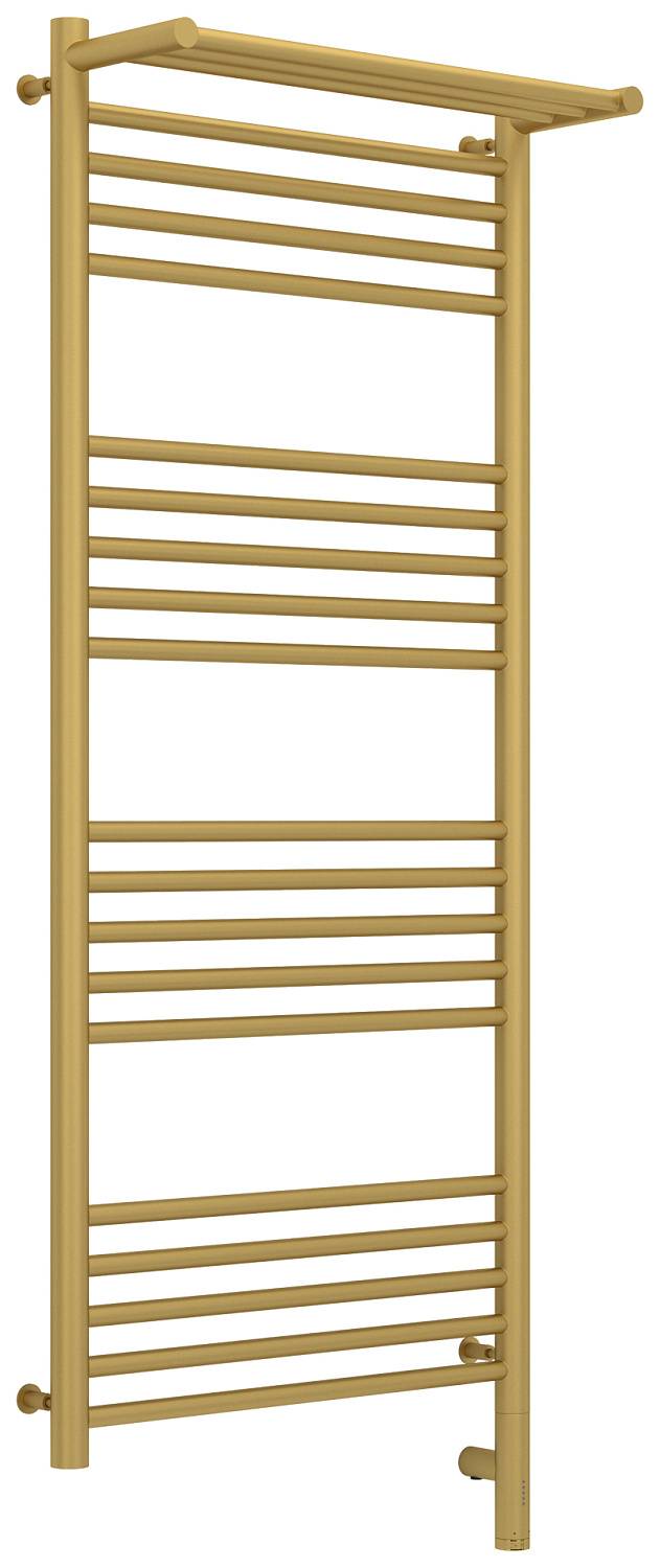 Полотенцесушитель электрический Сунержа Богема 3.0 с 1 полкой 532x1324 мм правый матовое золото 032-5807-1250