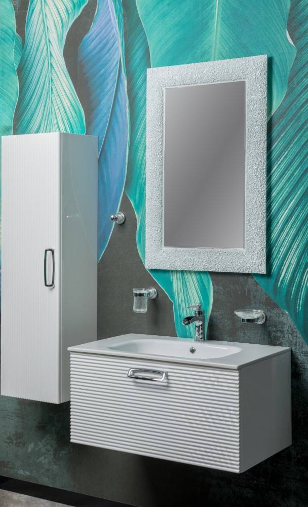 Тумба подвесная Armadi Art Vallessi Avantgarde 80х46х38 см белый/хром 842-080-WCR