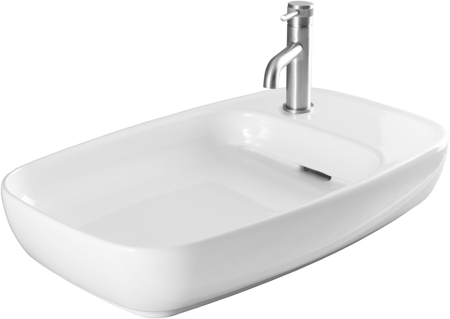 Раковина-чаша Allen Brau Liberty 70x42.6x13.5 см с 1 отверстием белая 4.32012.20