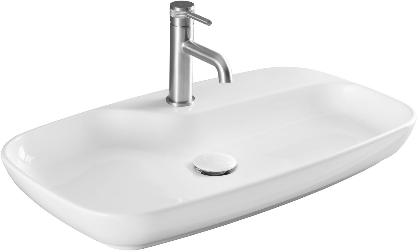 Раковина-чаша Allen Brau Liberty 70x43x9 см с 1 отверстием белая 4.32011.20