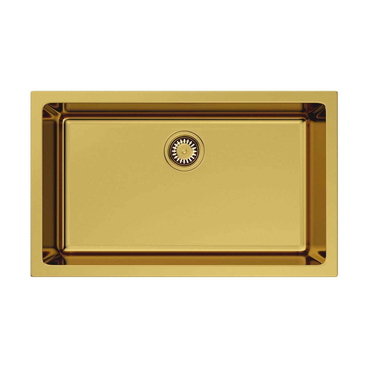 Кухонная мойка Omoikiri Okinoshima 76-U/I-G Glossy Natceramic 76x46 см золото 4993041