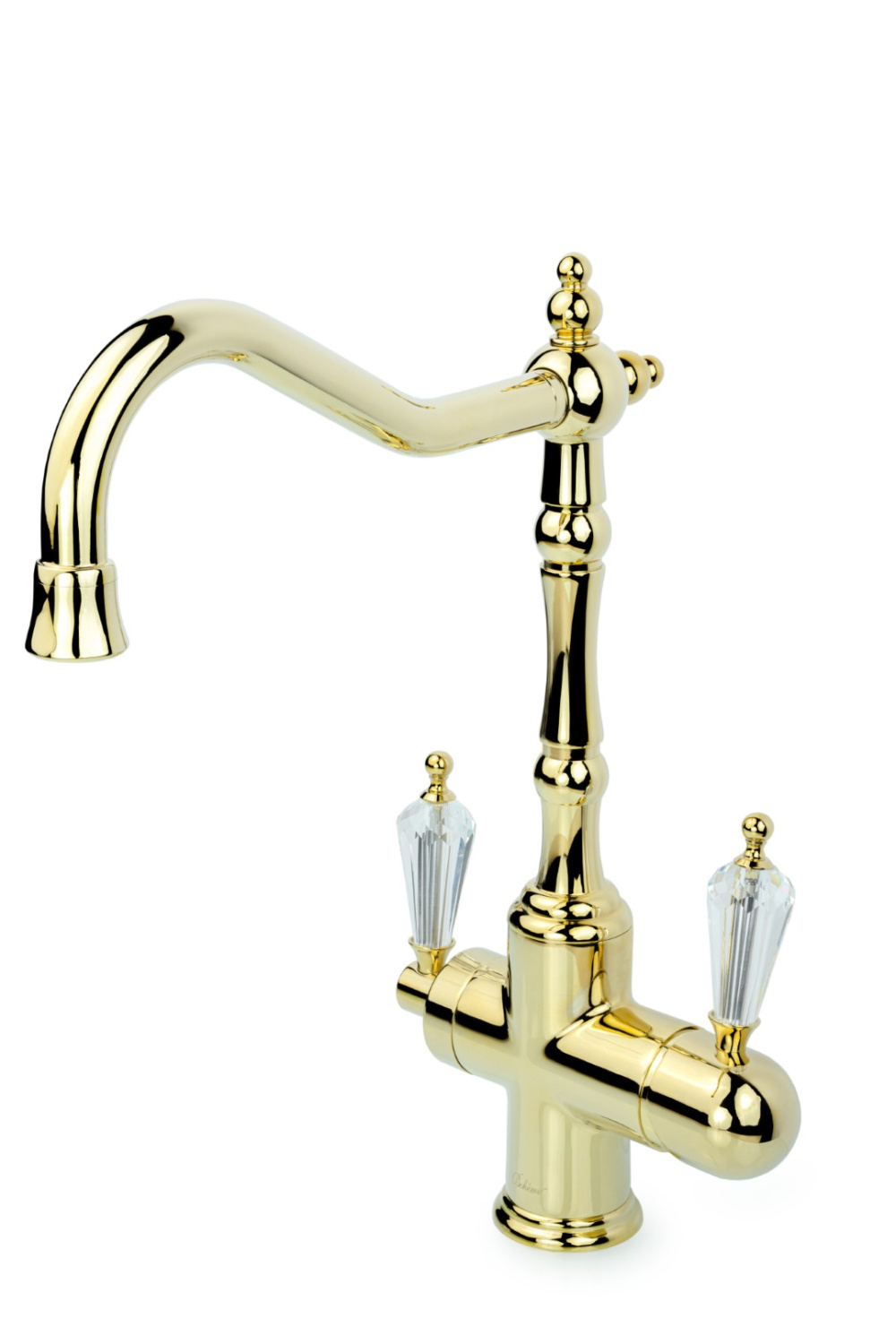 Смеситель для кухни Boheme Kitchen высокий с подключением фильтра золото 112-SW