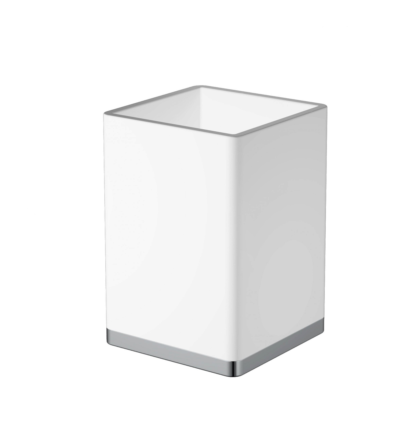 Стакан для зубных щеток настольный Boheme Venturo хром/белый 10961-W-CR