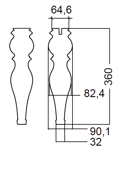 Ножки для мебели Armadi Art Neoart 2 шт белый 882-W