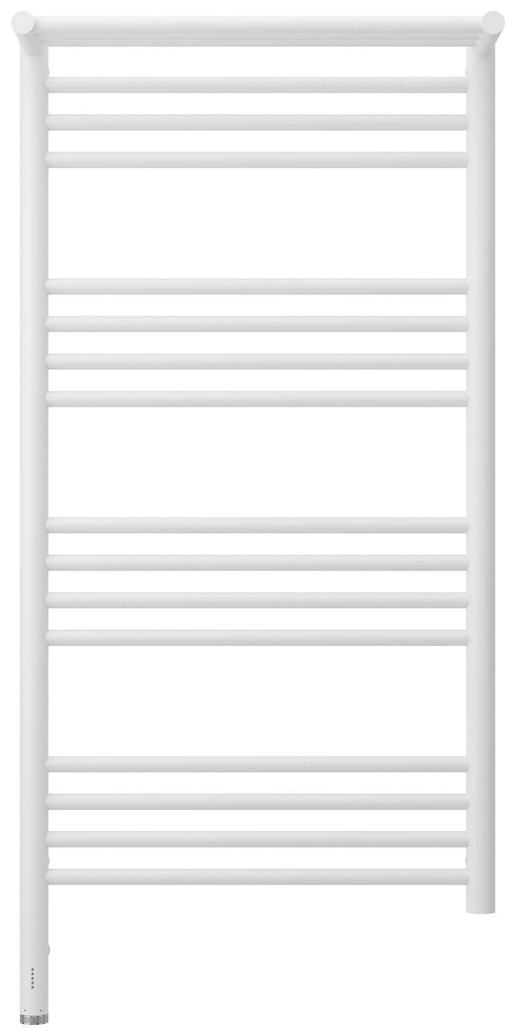 Полотенцесушитель электрический Сунержа Богема 3.0 с 1 полкой 532x1124 мм левый матовый белый 30-5806-1050