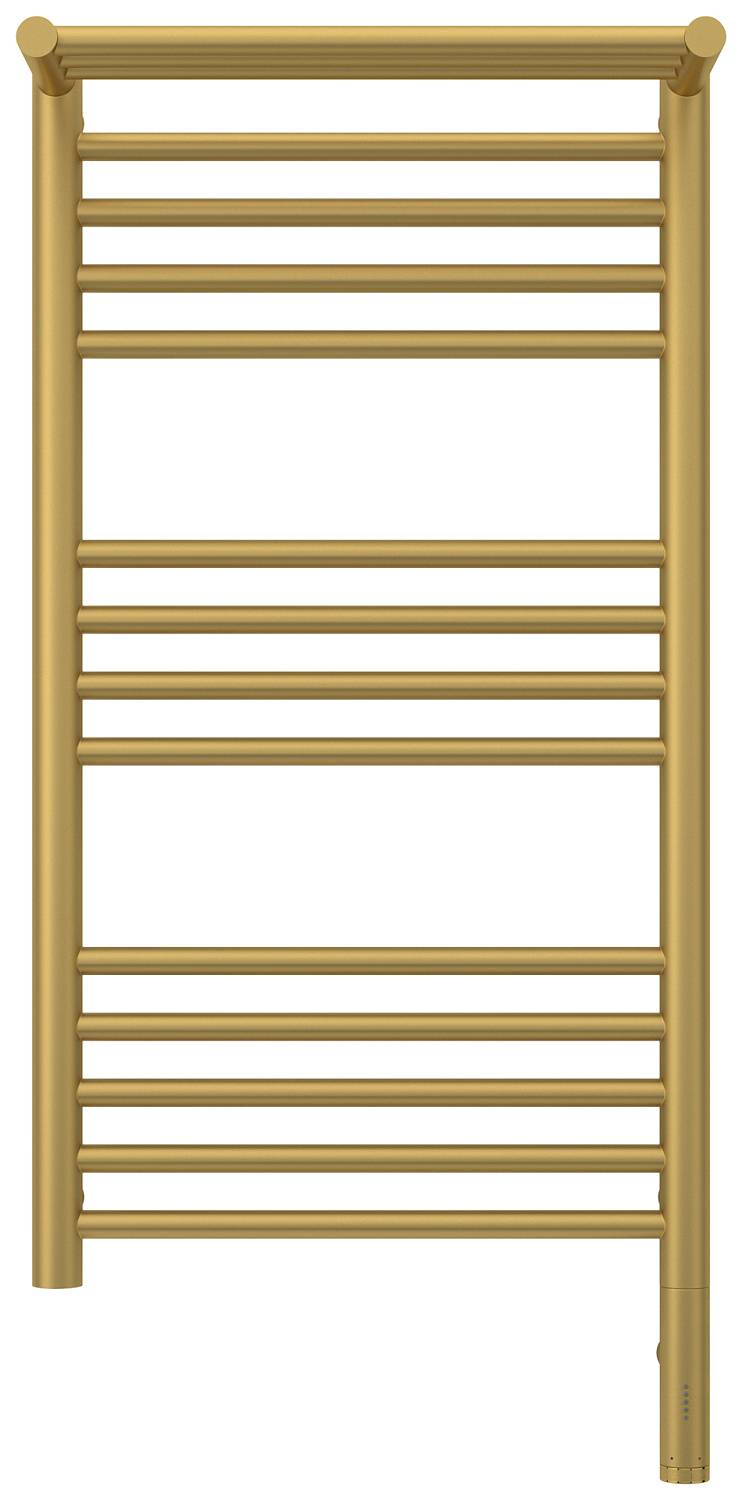 Полотенцесушитель электрический Сунержа Богема 3.0 с 1 полкой 432x924 мм правый матовое золото 032-5807-8040