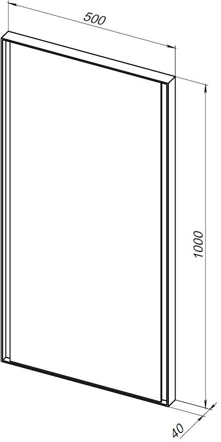 Зеркало подвесное Allen Brau Infinity прямоугольное с подсветкой 50x100 см белый 1.21021.WT