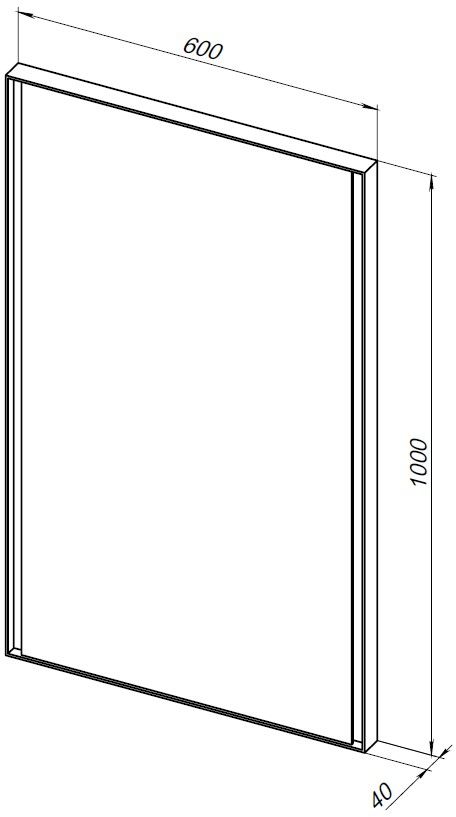Зеркало подвесное Allen Brau Infinity прямоугольное с подсветкой 60x100 см белый 1.21019.WT