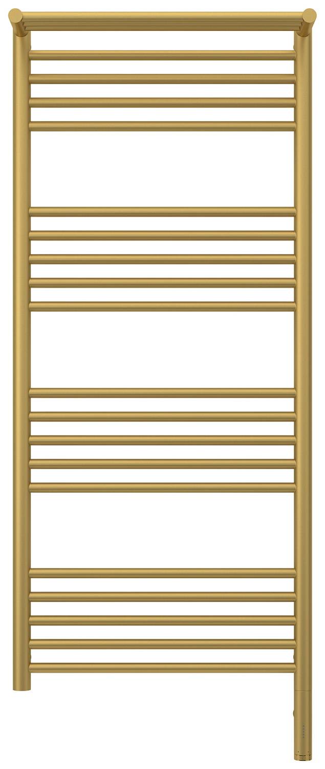 Полотенцесушитель электрический Сунержа Богема 3.0 с 1 полкой 532x1324 мм правый матовое золото 032-5807-1250