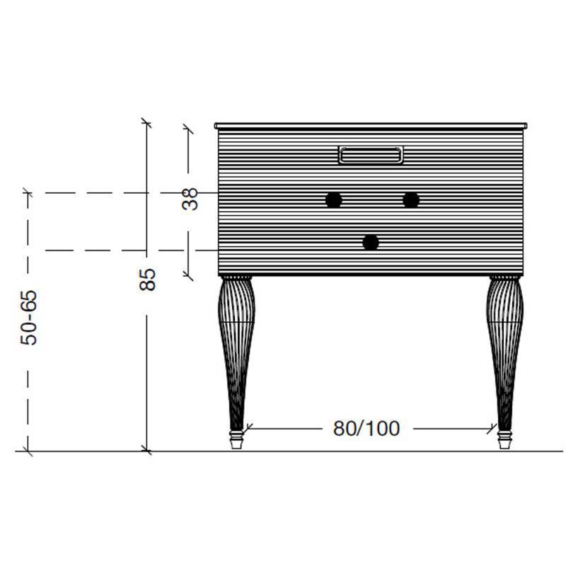 Тумба подвесная Armadi Art Vallessi Avantgarde 80х46х38 см белый/хром 842-080-WCR