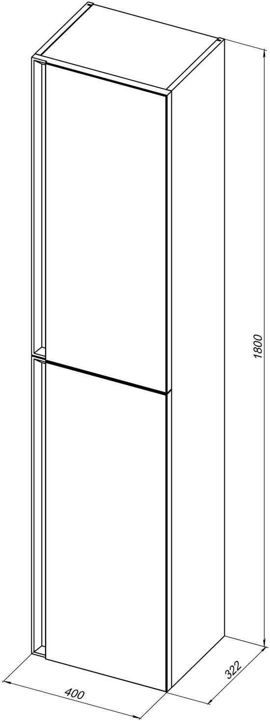 Шкаф-пенал подвесной Allen Brau Eclipse 40x32.2x180 см олива матовый 1.E1005.CGM