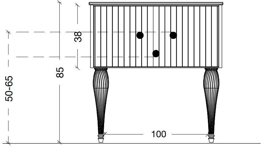 Тумба подвесная Armadi Art Vallessi Avantgarde 100х46х38 см черный/хром 843-100-BCR