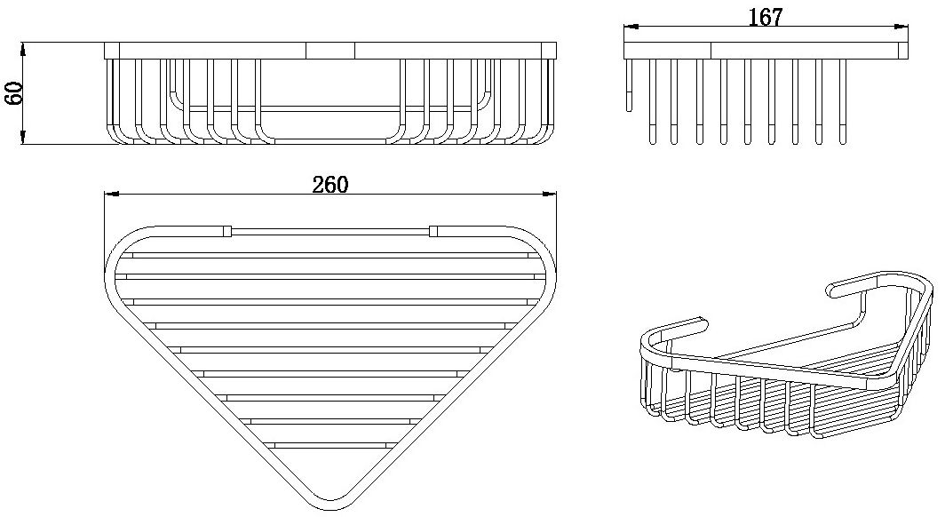 Мыльница угловая Allen Brau Priority 26x16.7x6 см никель браш 6.31A16-BN