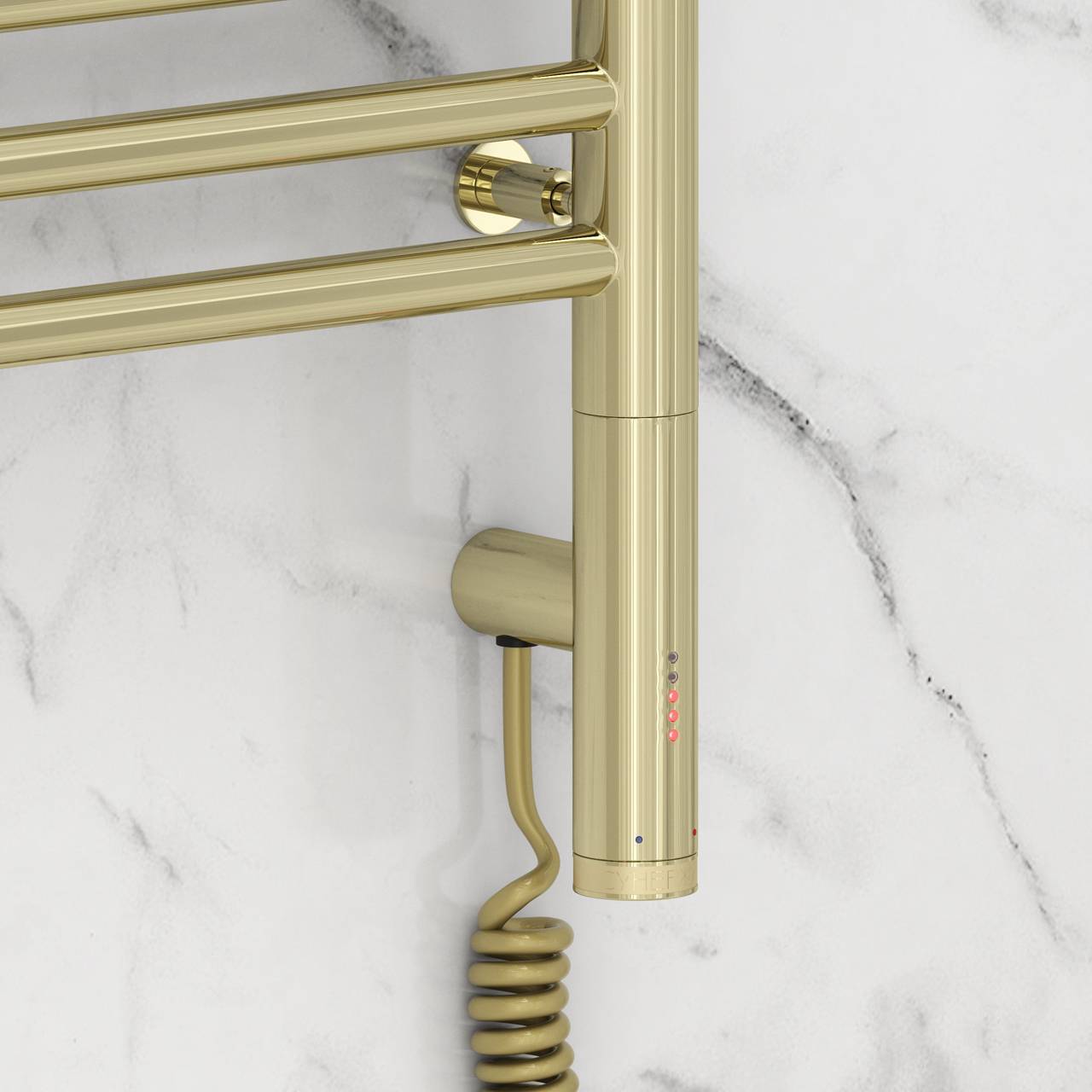 Полотенцесушитель электрический Сунержа Богема 3.0 с 1 полкой 432x724 мм правый шампань 020-5807-6040