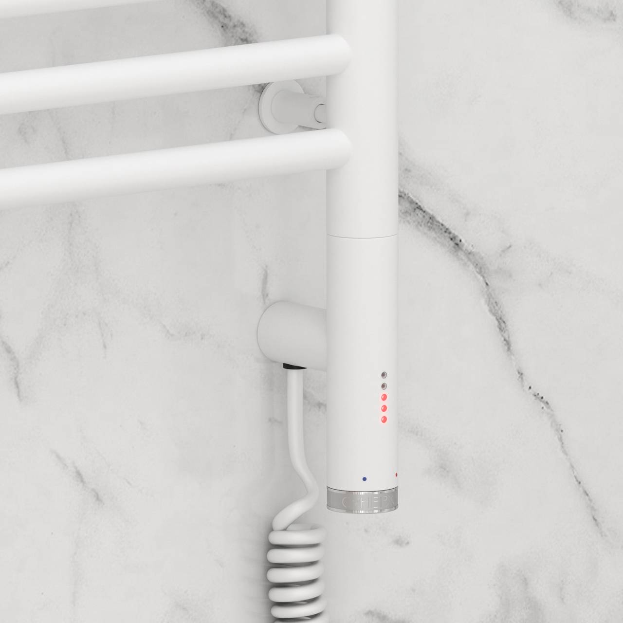 Полотенцесушитель электрический Сунержа Богема 3.0 с 1 полкой 43.2x112.4 см правый матовый белый 30-5807-1040